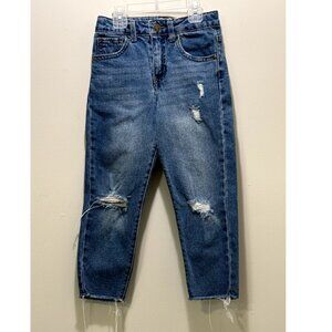 Girls Denim Distressed Jeans Size: 5
